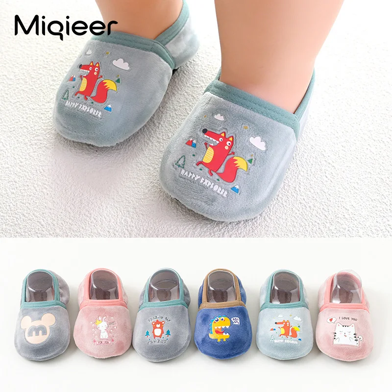 

Baby First Shoes Toddler Walkers Winter Trendy Boys Girls Child Soft Sole Anti Skid Cartoon Animal Infant Warm Indoor Floor Sock