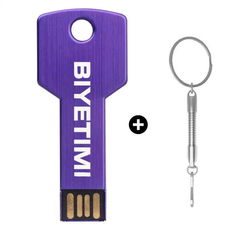 Usb флеш-накопитель biyetimi Corloful Key 8 ГБ 16 ГБ 32 ГБ 64 ГБ Memory Usb Stick 2,0 Флешка для ПК - Цвет: Фиолетовый