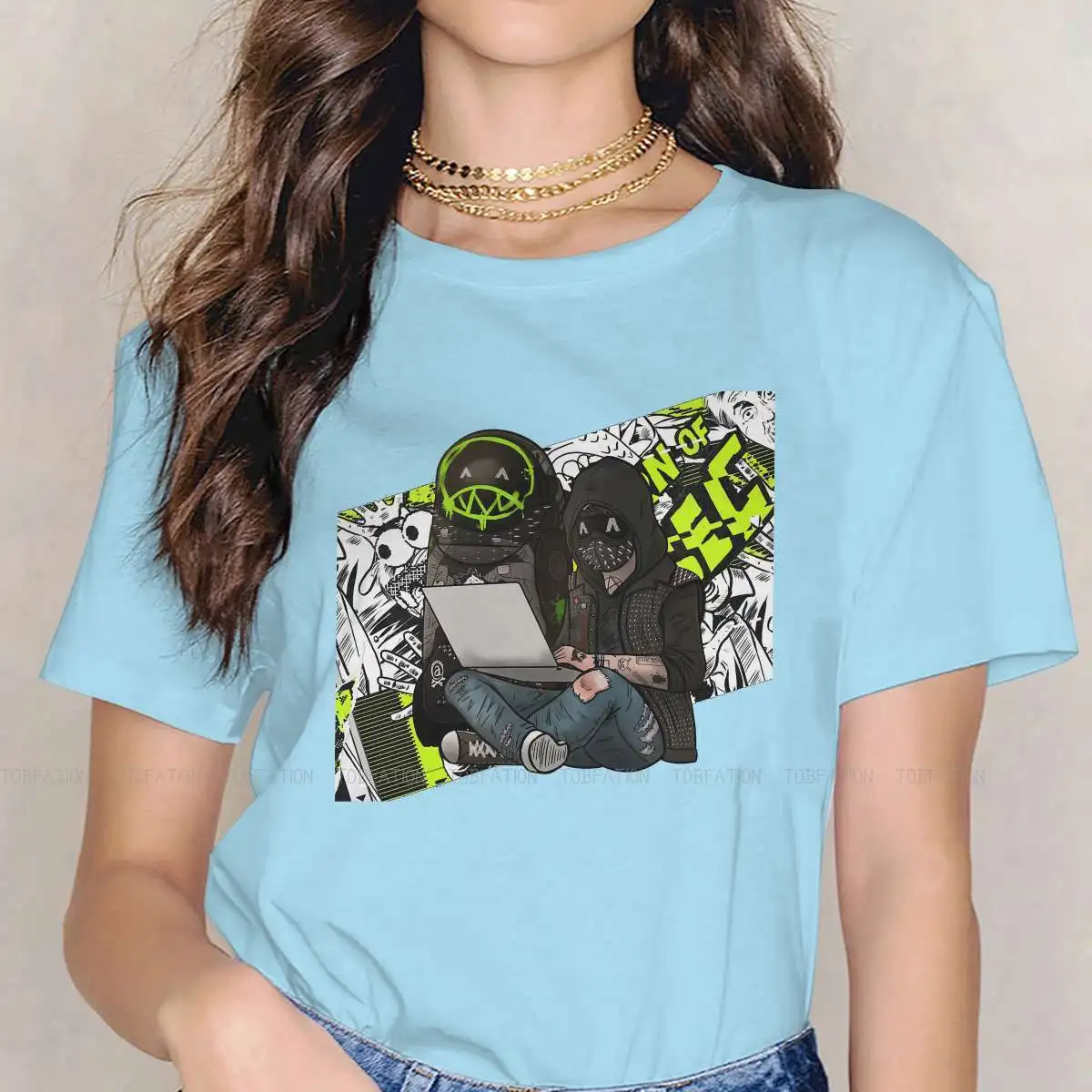 

Wrench and Wrench Jr Essential Casual TShirt Watch Dogs Style Leisure T Shirt Girl Short Sleeve Unique Gift Clothes
