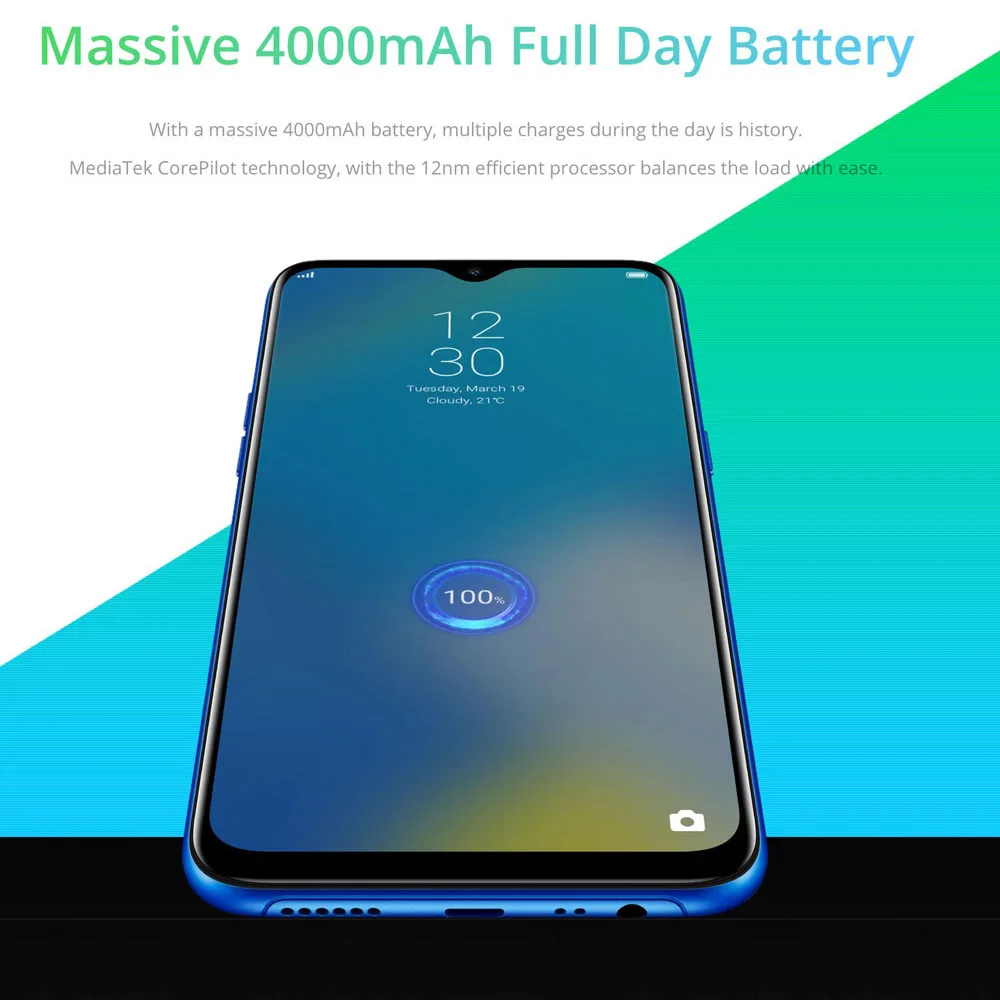 Мобильный телефон Realme C2 RMX1941 версия RU 6 1 дюймов 2 Гб ОЗУ 16 ГБ ROMDual камера заднего