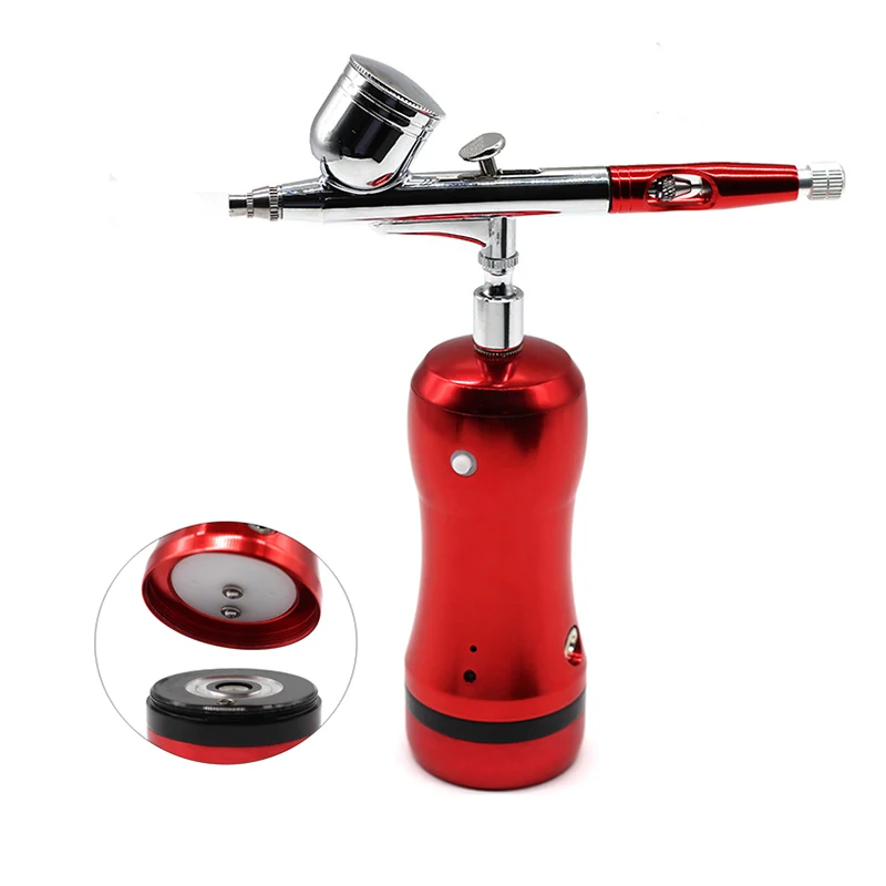 Портативный краскопульт Аэрограф с компрессором зарядка от USB 0 3 мм