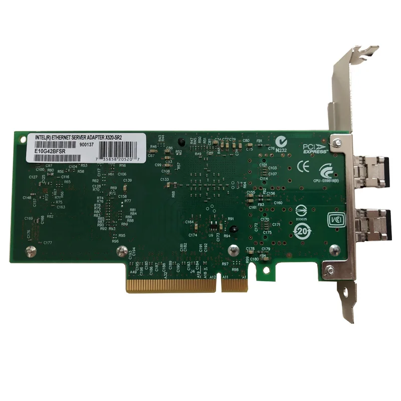 Eastforfuy Intel X520-SR2 E10G42BFSR Ethernet 10G NIC 82599 с многомодовым модулем