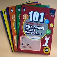 new 6 volumesset of 101 challenging math vocabulary question book singapore primary school grade 1 6 math workbook