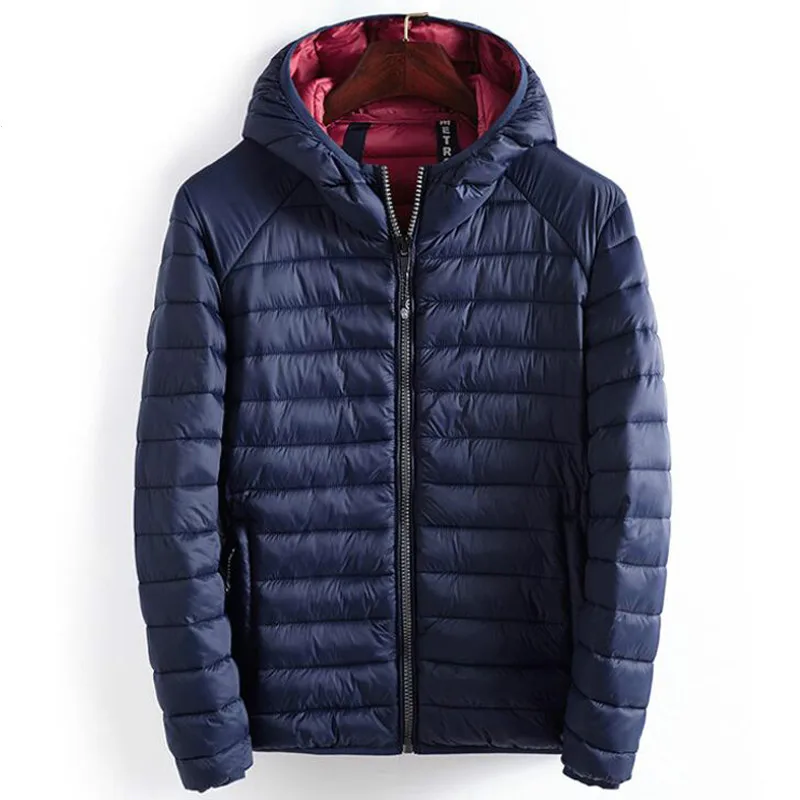2020 для мужчин с капюшоном Сверхлегкая куртка из белого утиного пуха Мужская
