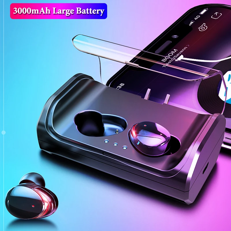 TWS T8 Bluetooth наушники настоящие беспроводные вкладыши бас стерео IPX6