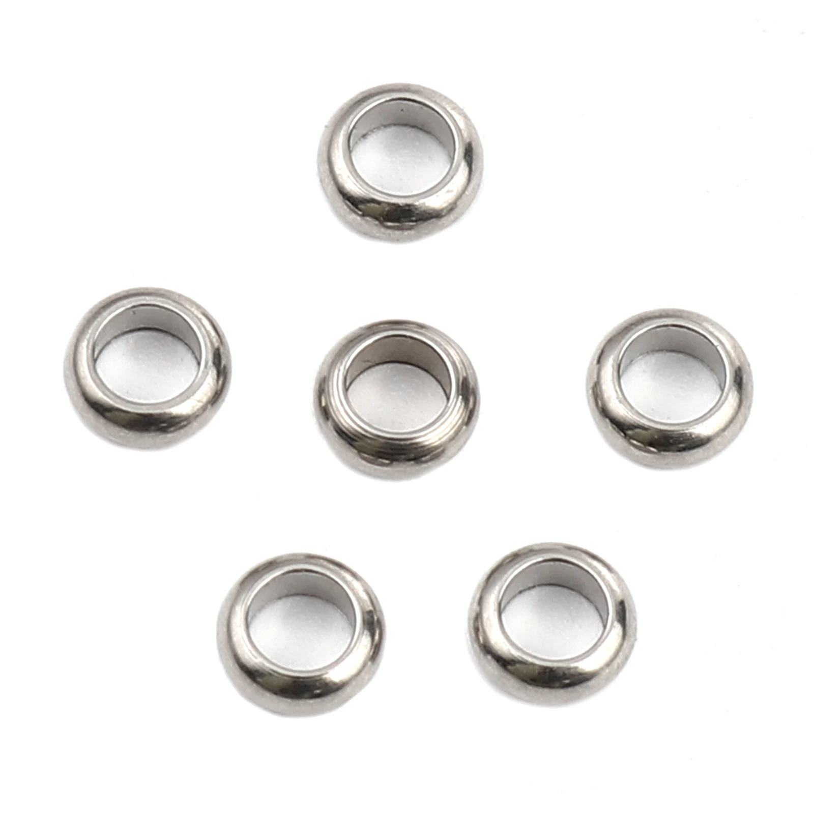 

8Seasons Fashion 0.9mm Stainless Steel Closed Soldered Jump Rings Round Silver Color DIY Earring Jewelry Findings 5mm Dia.,50PCs