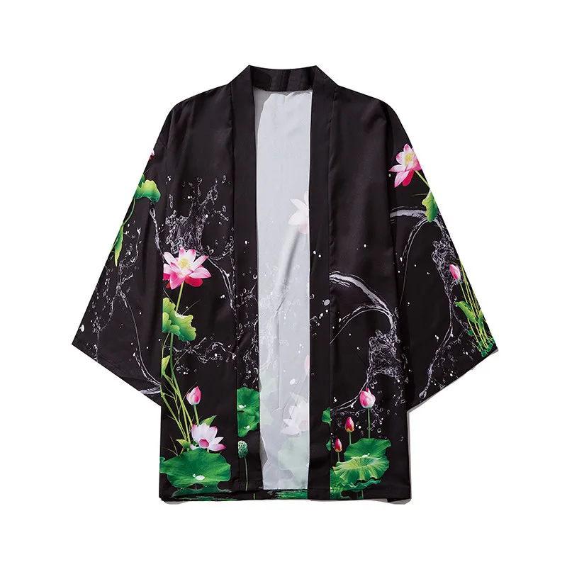 Мужское японское кимоно с демоном юката одежда Haori Obi Китайская традиционная