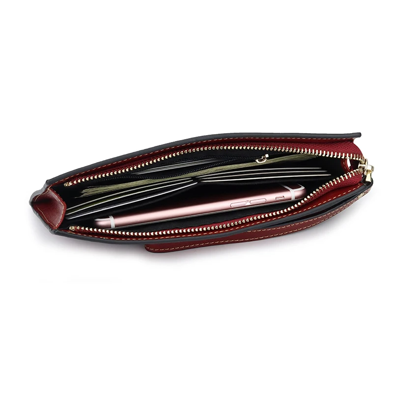 Комфортный вместительный женский кожаный бумажник Новое поступление Женский