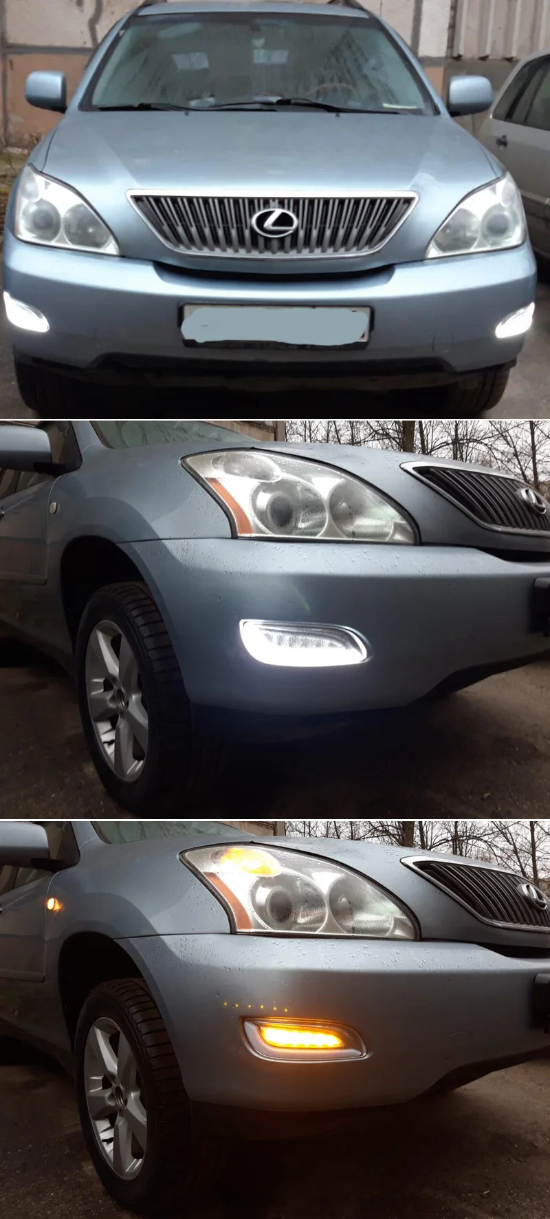 2 шт. светодиодный светильник дневного света для Lexus RX300 RX330 RX350 2003-2009 желтый сигнал поворота водонепроницаемый 12 В DRL противотуманная фара украшение