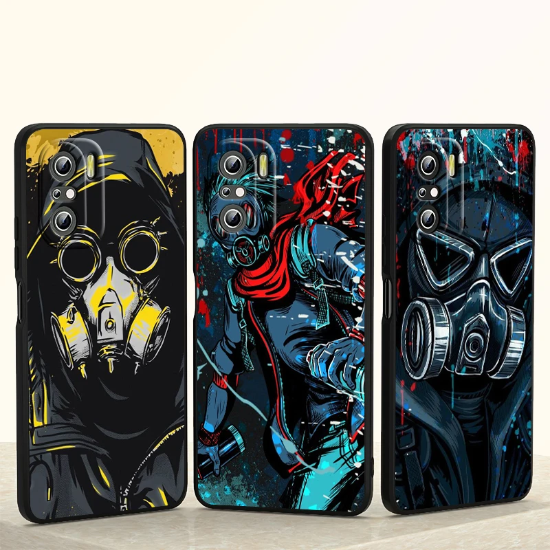 

Cool Gas Mask Smiley For Xiaomi Redmi 9i 9T 9A 9C 9 8A 8 GO 7 7A S2 Y2 6 6A 5 5A 4X Prime Pro Plus Black Phone Case Capa