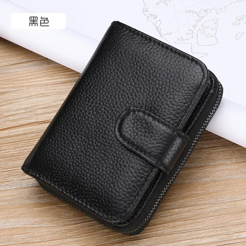 

Multifunction Men Wallet Business Genuine Leather Short Hasp Retro Purse Mini Card Package Cartera Hombre Men Coin Pouch DA50QB