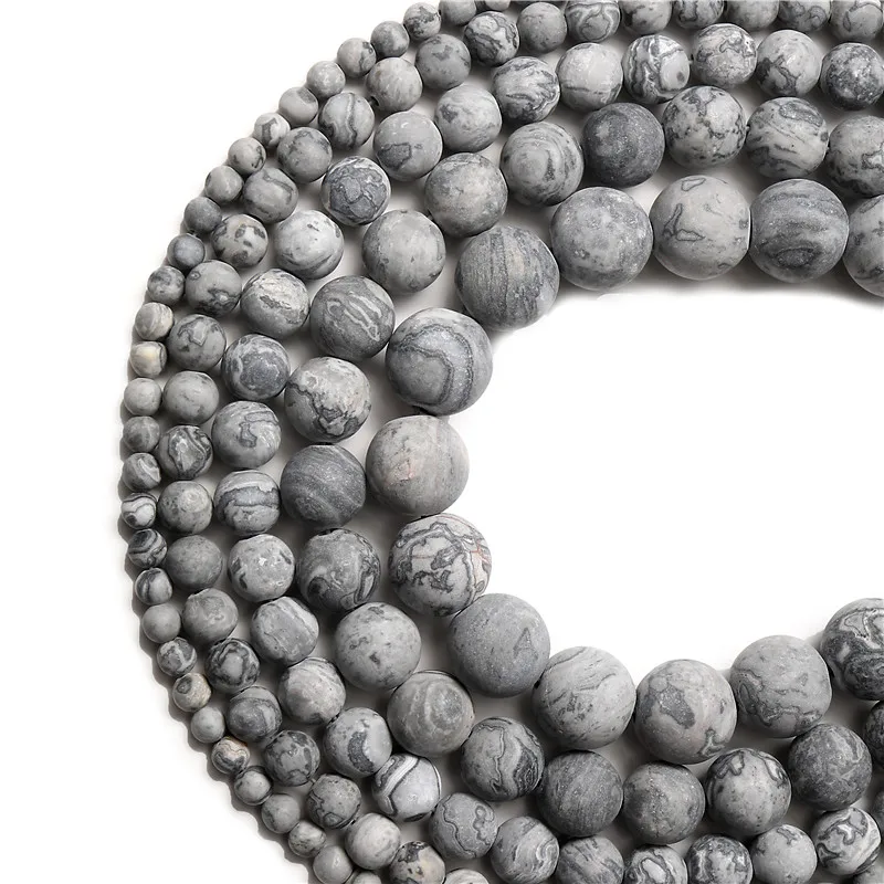 Оптовая продажа Натуральный Камень круглые бусины 15 дюймов с тусклой полировкой
