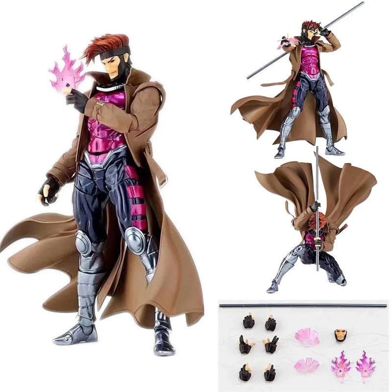 7 дюймов Marvel X-MAN удивительный Ямагути Revoltech серии № 012 GAMBIT фигурка ПВХ коллекция игрушка; подарок