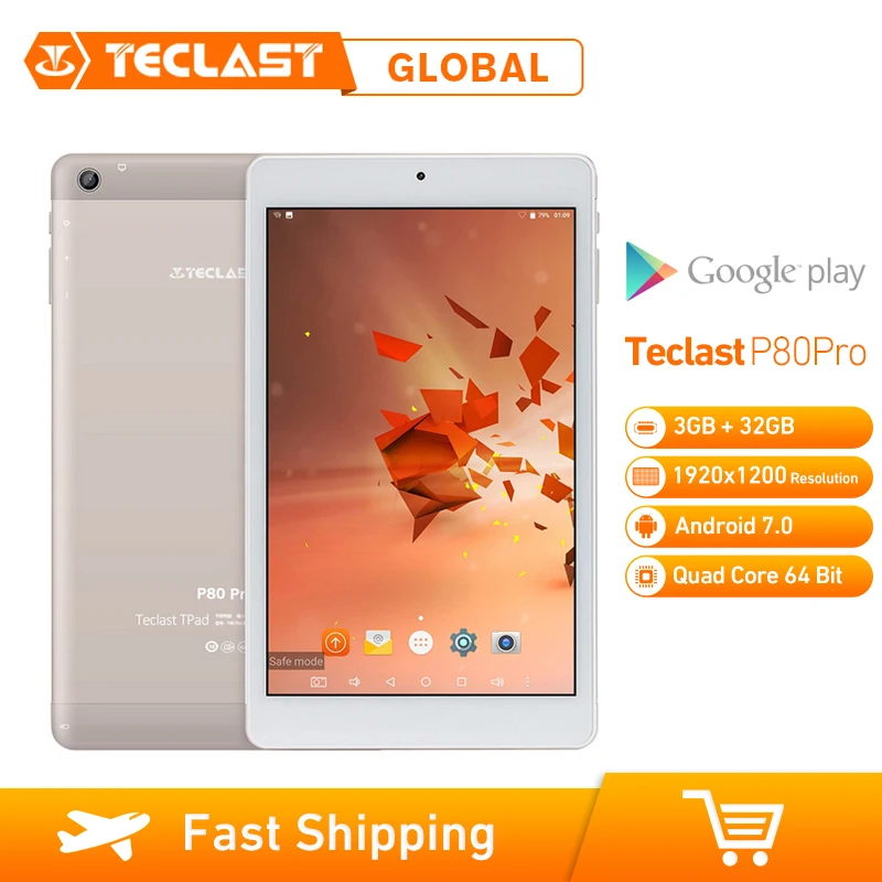 Teclast P80 Pro 3 ГБ ОЗУ 32 Гб ПЗУ 8 дюймов Android 7 0 четырехъядерный процессор MTK8163 1 ГГц