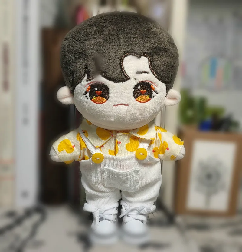 

[MYKPOP]KPOP Dolls Clothes Items: Overalls and T-shirt 2pcs Set for 15cm 20cm Dolls (without Doll) Fans Collection SB20120102