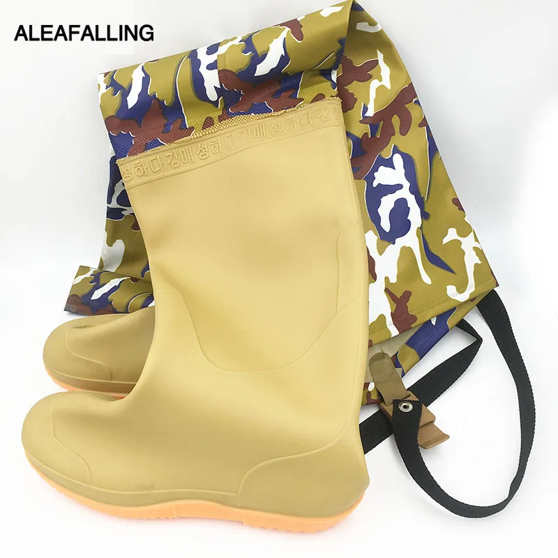 Aleafalling бежевая резиновая подошва 80 см длинные сельскохозяйственные сапоги