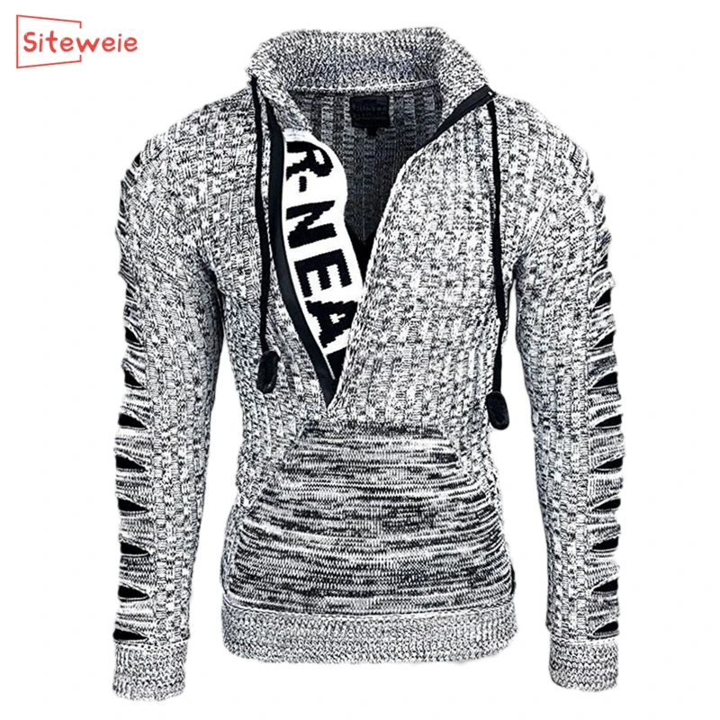 SITEWEIE новые винтажные свитера для мужчин зимние теплые шерстяные топы Модные