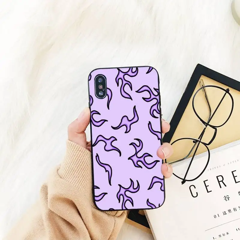 

Red&green flame Phone Case For iPhone 11 8 7 6 6S Plus X XS MAX 5 5S se 2020 11 12pro max iphone xr case
