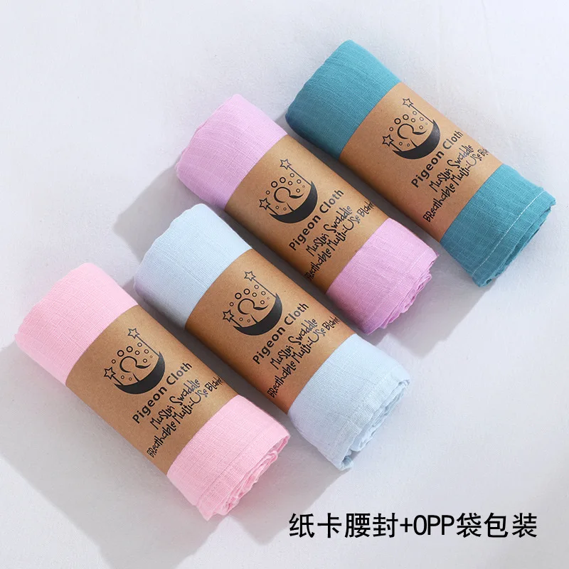 

Muslin Cotton Baby Blanket Soft Newborn Blankets 2 Layers Bath Gauze Infant Swaddle Wrap Sleepsack Stroller Cover