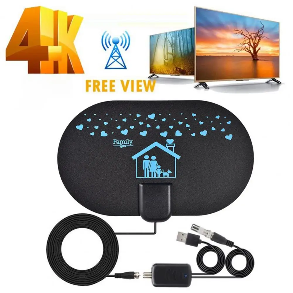Цифровая ТВ-антенна универсальная 4K 2000 миль DVB-T2 HDTV антенна усилитель тв-антенна