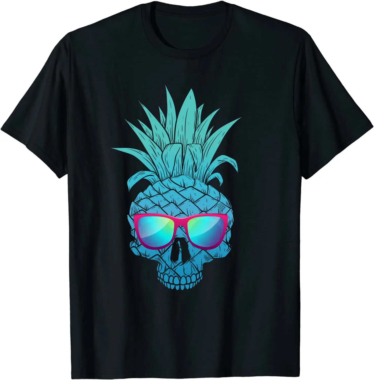 

Skull T-shirt Pineapple with Sunglasses Skull Head