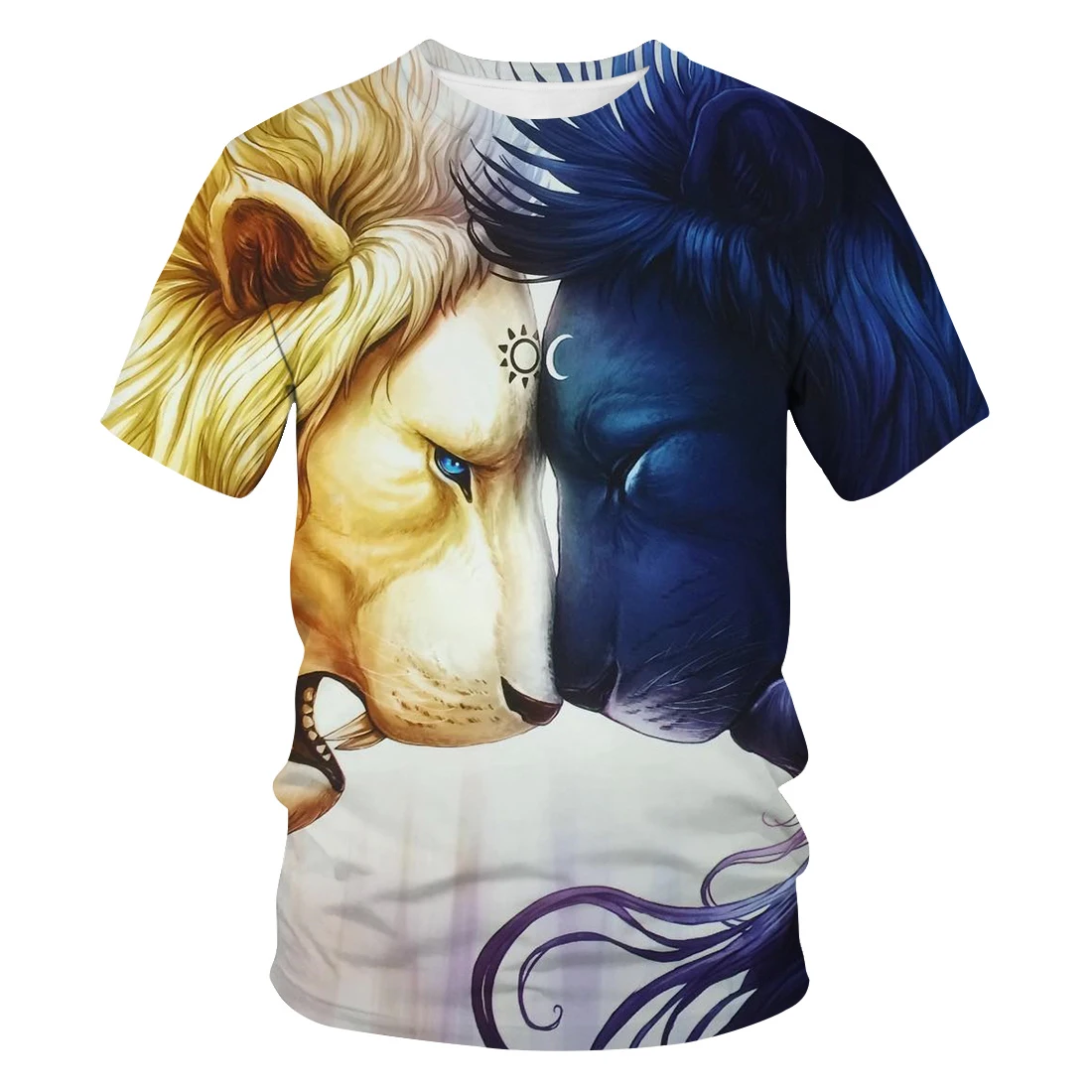 Мужская/женская футболка с 3d принтом Король Лев стильные летние спортивные топы