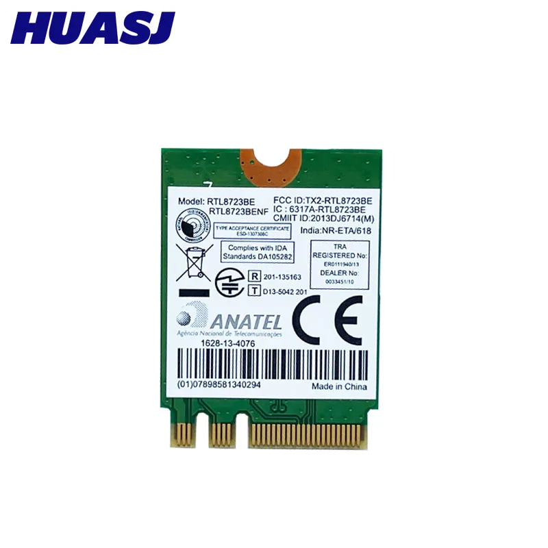 Интерфейс HUASJ RTL8723BE NGFF M.2 для Bluetooth 4 0 ноутбука DELL Acer Samsung беспроводная карта |