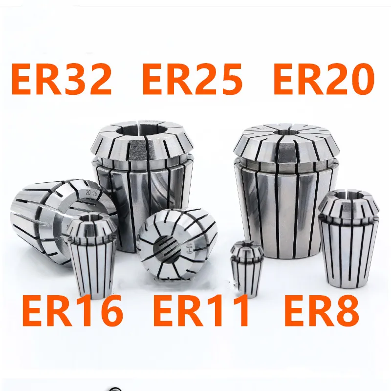 ER32 ER25 ER20 ER16 ER11 ER8. Mandril de manguito cónico con resorte de precisión de 0.008mm para CNC herramienta de fresado de motor de husillo para máquina de grabado