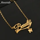 Atoztide индивидуальная подвеска в виде баскетбольной таблички цепь из нержавеющей стали ожерелья с буквой для мальчика подарок на день рождения для команды ювелирные изделия