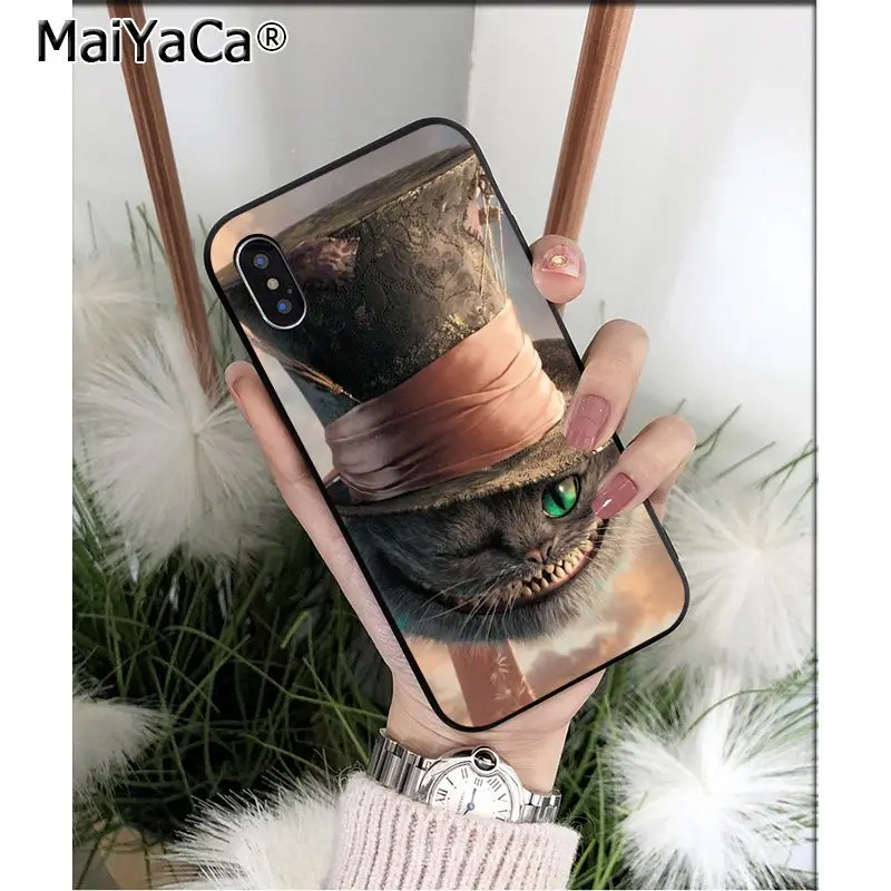 A14 Мягкий силиконовый чехол для телефона MaiYaCa Alice in Wonderland Cheshire Cat из ТПУ для iPhone 8 7 6 6S Plus X XS MAX 5 5S SE XR Mobile Cover - Цвет: A14
