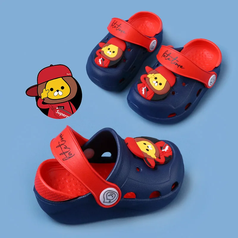 Симпатичные Нескользящие шлепанцы для девочек садовая обувь мультяшная детская
