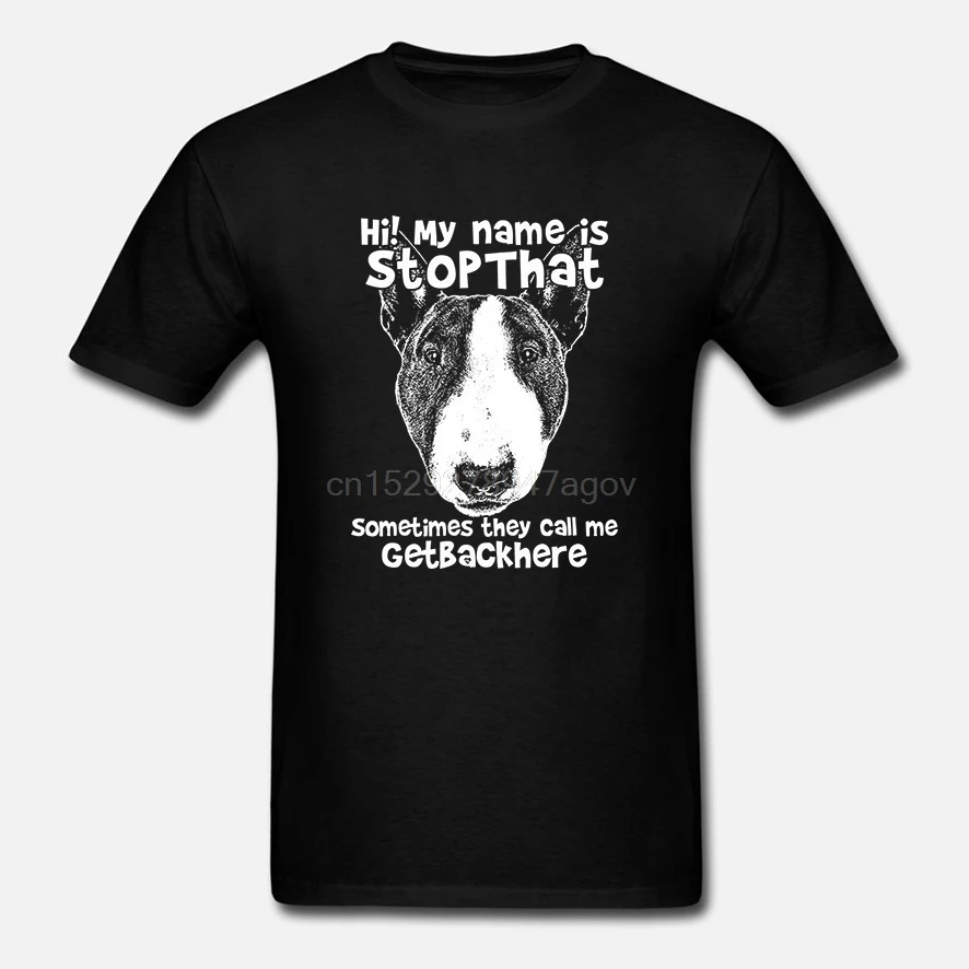 Привет меня зовут стоп что смешной бык футболка с фотографией терьера 2019 Мужская