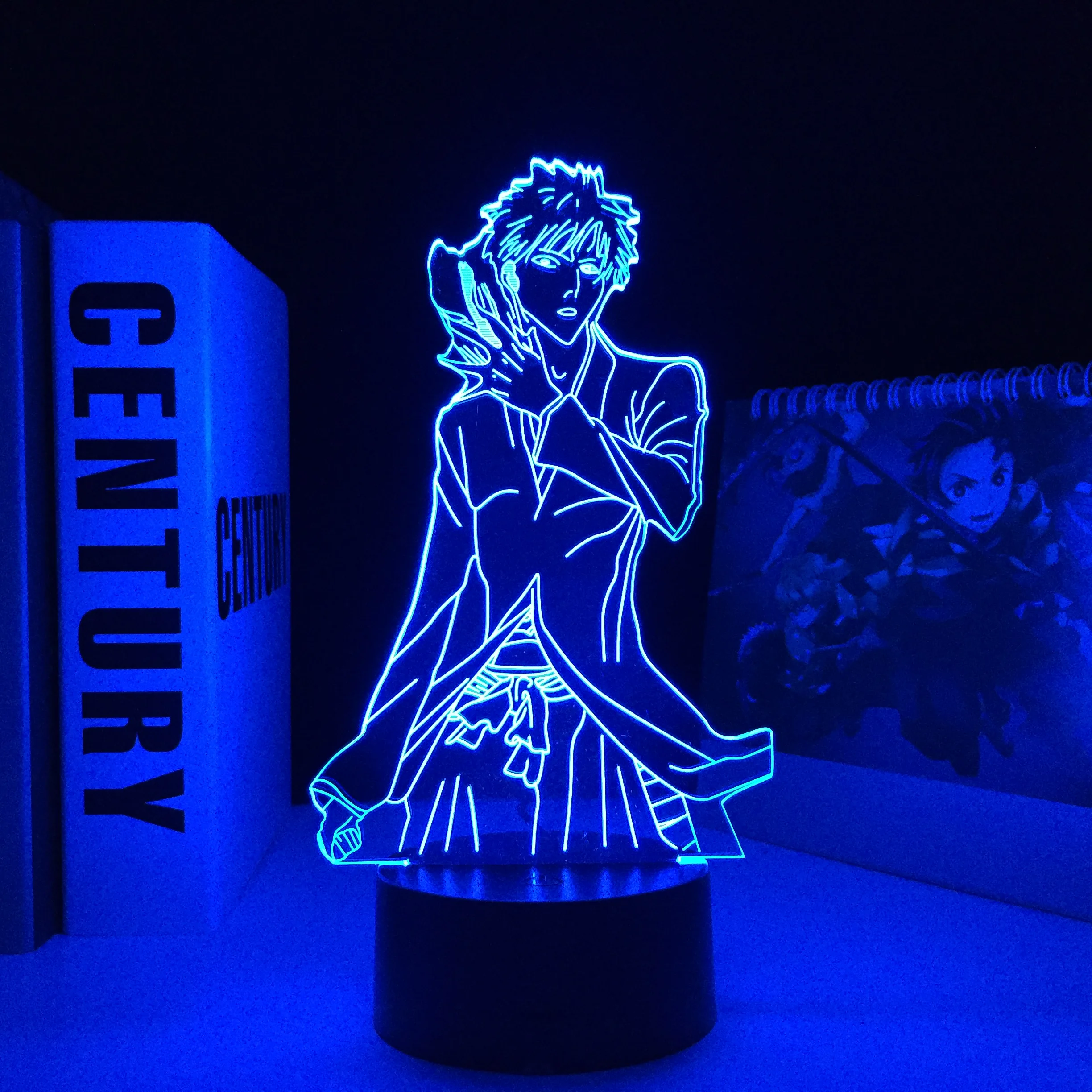 

Аниме отбеливатель 3D лампа Ichigo Kurosaki для спальни Декор Светильник крутой подарок на день рождения манга отбеливатель акриловый светодиодны...
