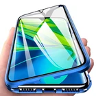 Металлический чехол с магнитной адсорбцией для Xiaomi Mi Note 10, Магнитная Задняя крышка из закаленного стекла для Xiaomi Mi Note 10 Pro, чехол для телефона