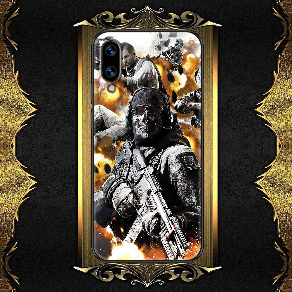 

Call CODM Logo COD dutys Phone case For Huawei Honor 6 7 8 9 10 10i 20 A C X Lite Pro Play black fashion back art cover luxury