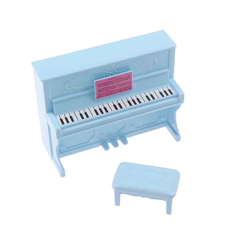 Миниатюрный рояль для кукольного домика с стулом модель музыкального