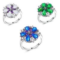 trendy white fire opal for women fashion size 6 10 wedding rings pretty gift