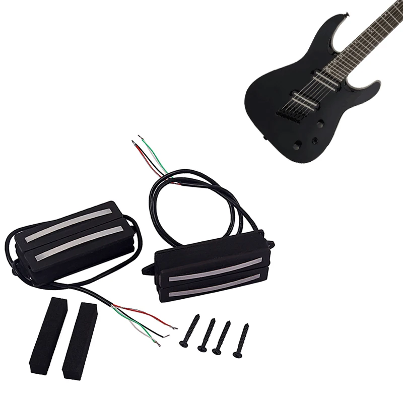 

New 1 Set Dual Coil Guitar Pickup 7 String Guitar Neck Bridge for Fender Stratocaster Squier Telecaster Bass Guitar