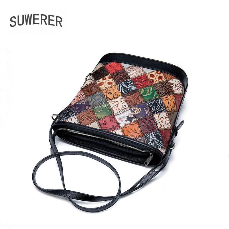 

SUWERR NEW Women Genuine Leather bag famous brand cowhide leather shoulder bag women real cowhide crossbody bags for women