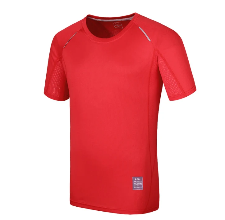 

2 pcs quick drying round neck T-shirt sports fitness outdoor group run clothes custom logo custom pattern Men's Short TN121