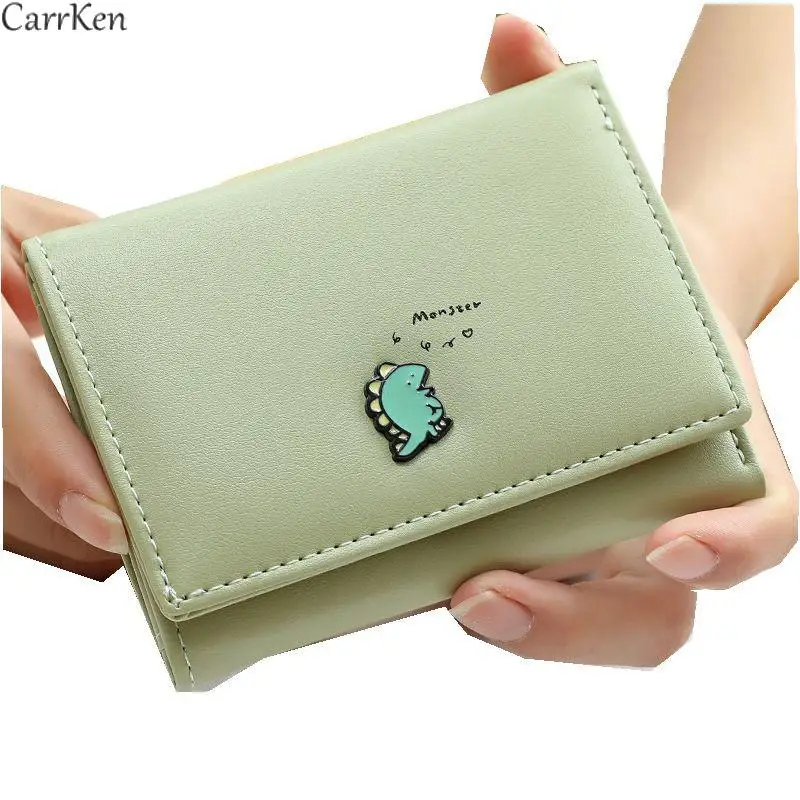 

Short Wallet Women Small Cute Purse Cartoon Pattern Hasp Ladies Card Holder Carteira Clutch Student Female Three-Fold Wallets