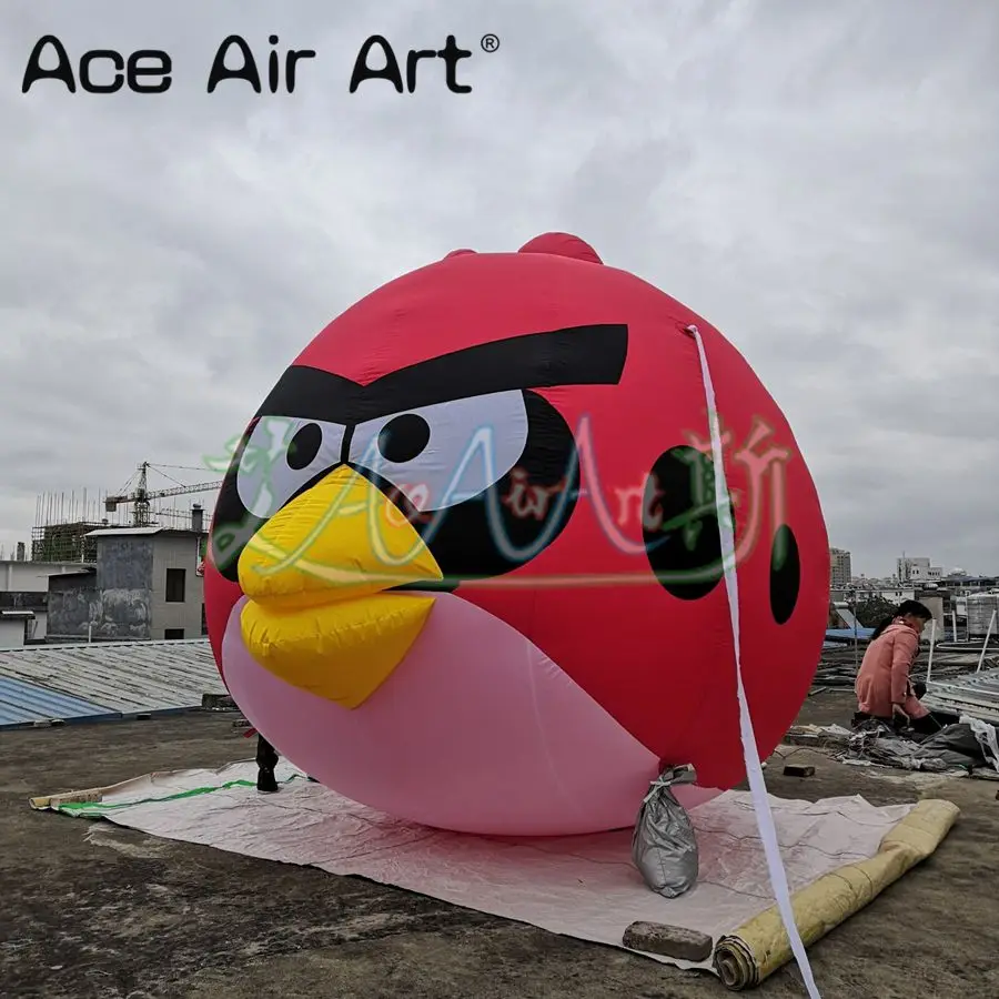 Горячая Распродажа Красный воздушный шар angry bird 3M H милый надувной птицы для