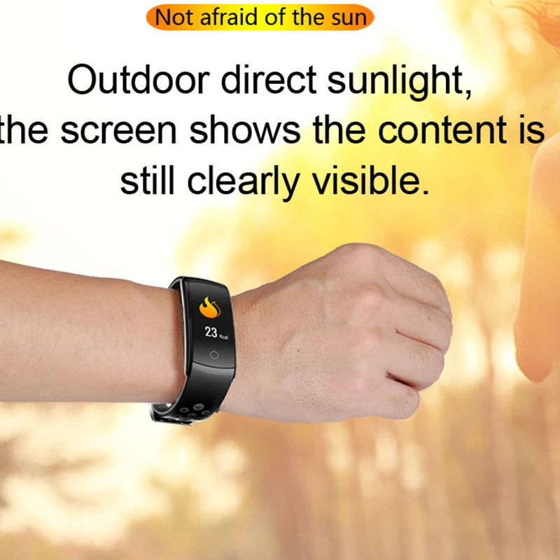 

WWOOR 2021 Men's Smart Bracelet With Heart Rate And Blood Pressure Monitoring Watch Sports Bluetooth Wristwatch For Android IOS