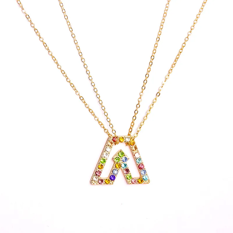 Gosun Fashion Alloy Diamond Set Pendant Alphabetic Necklace For Women With Collarbone Chain Custom Alphabetic Gift For Girls