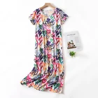 Горячая Распродажа, летняя Удобная длинная ночная рубашка для женщин, 100% хлопок, размера плюс, ночные рубашки для женщин, длинные ночные рубашки с рукавами