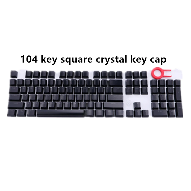 104 клавишный квадратный кристально прозрачный слой механическая клавиатура