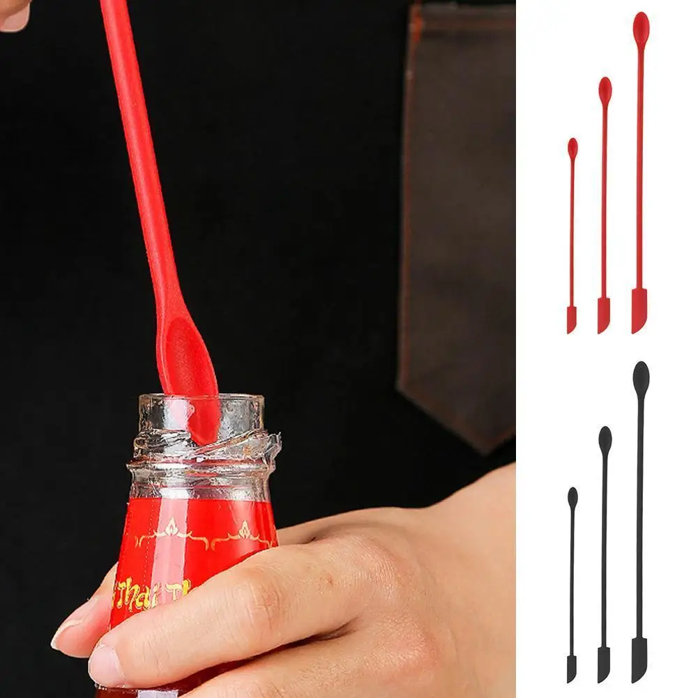 

Double Head Silicone Scraper Lengthened Jam Spatula Cosmetic Bottle Spatula Fruit Sauce Scraper Kitchen Utensils Accessories