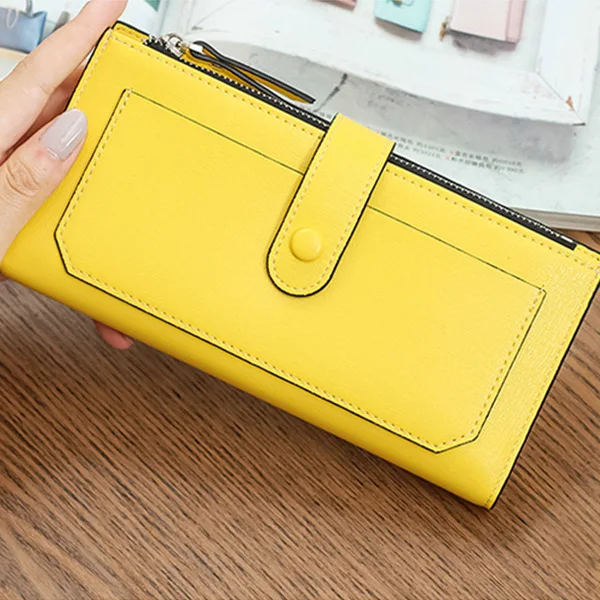 

1 Fold Women's Wallet Brand PU Leather Long Purse Clutch Coin Purse Phone Pocket Card Holder Large Capacity High Quality