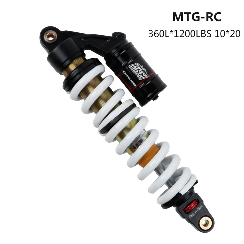 MTG-RC 360mm-1200lbs DNM производство внедорожный мотоцикл модификация задний амортизатор регулируемый демпфирующий пружинный амортизатор задний пузырь - Цвет: MTG-RC 360mm-1200lbs