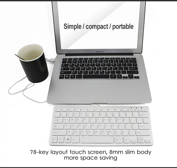 Компьютерные клавиатуры для Apple Macbook эргономичный тонкий проводной клавиатуры Usb ультра-тонкий мультимедийный геймер клавиатура для ПК с ОС Windows ноутбук
